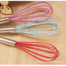 Heat resistant non-stick hand held egg beater